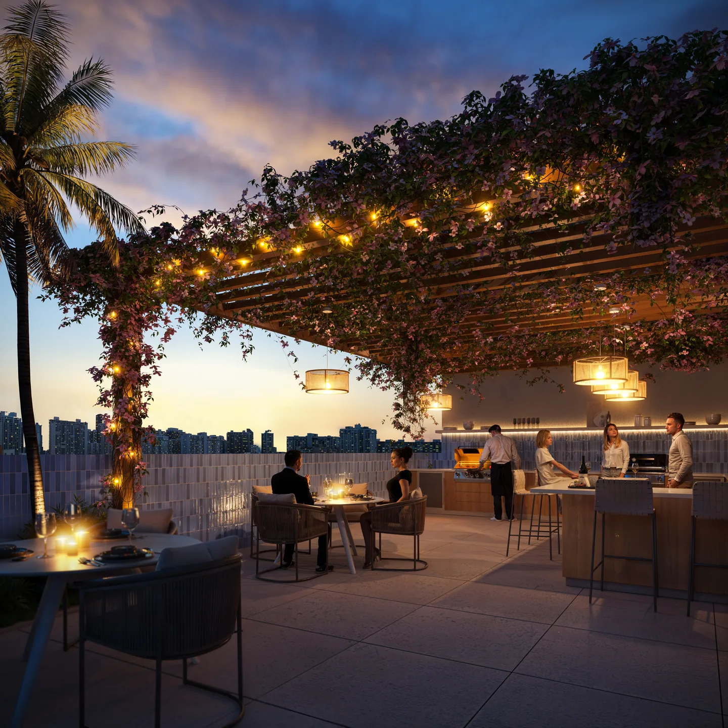 Eden Residences pool and BBQ terrace