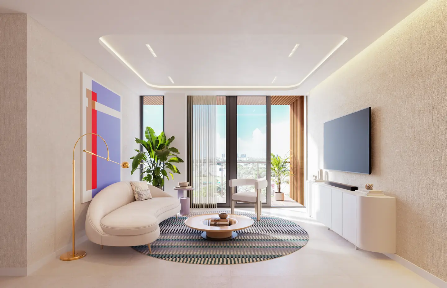 Eden Residences living room