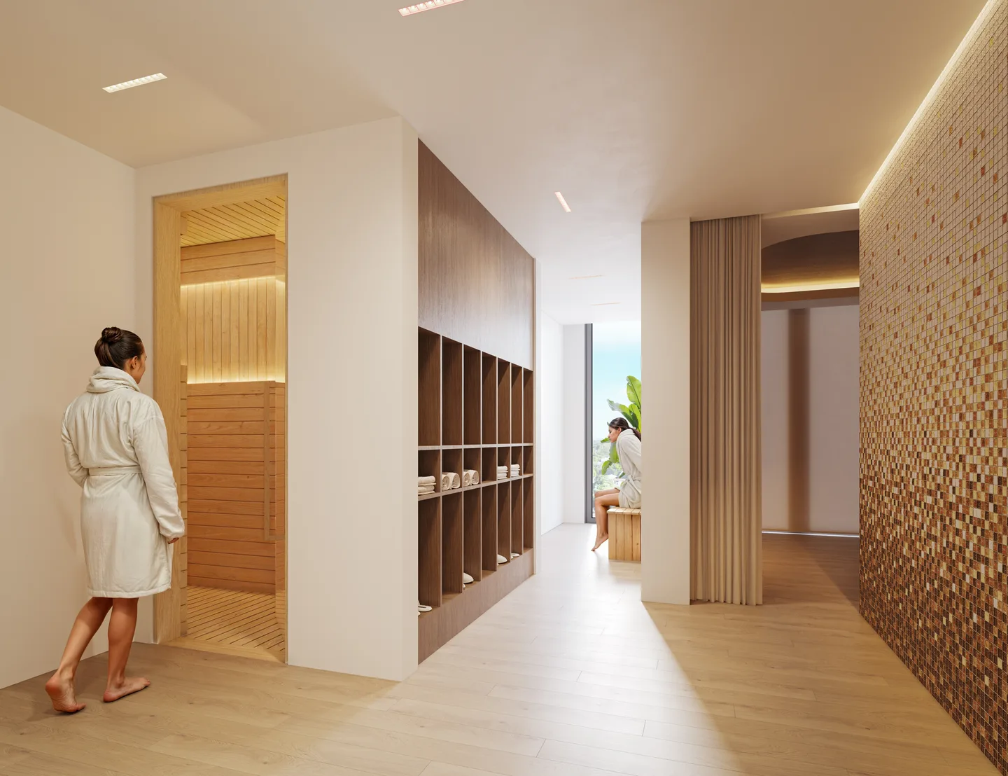 Eden Residences sauna entrance